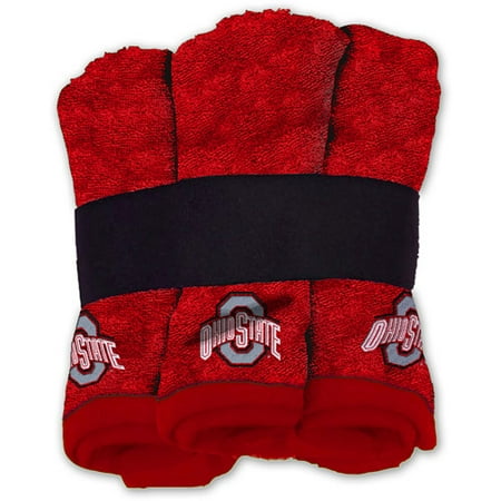 NCAA Ohio State Buckeyes Wash Cloth Set, 6pk