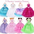thumbnail image 2 of Cfowner 65 PCS Clothes and Accessories for Dolls Including 5 Wedding Gown Dresses 10 Slip Dress 2 Fashion Dresses 2 Tops 2 Pants 2 Bikini 20 Shoes 22 Accessories for 11.5 Inch Dolls in Random, 2 of 7