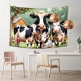 thumbnail image 2 of DouZhe Funny Farm Family Cartoon Tapestry Wall Hanging Tapestries Dorm Room Home Decor, 60" x 40", 2 of 7