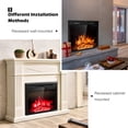 thumbnail image 4 of Costway 26" 750W-1500W Fireplace Electric Embedded Insert Heater W/ Remote, 4 of 9