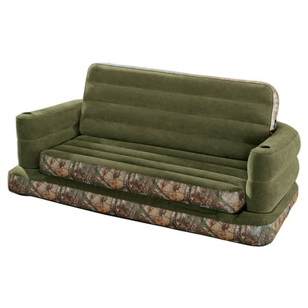 Intex Inflatable Realtree Camo Print Queen Size Pull Out Sofa Bed