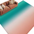thumbnail image 2 of Gradient Green Washable Living Room Rugs 5'x7', Modern Minimalist Green Pink Ocean Beach Low Pile Throw Large Area Rugs Non-Slip Sturdy Edge Binding Carpet for Dining Room Bedside Kitchen, 2 of 9