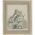 thumbnail image 3 of Thomas Rowlandson 20x23 Black Modern Framed Museum Art Print Titled - Stolen Wine (ca. 1780-1825), 3 of 5