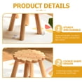 thumbnail image 4 of Wooden Stool Adorable Biscuit Shape Outdoor Footstool Kitchen Wood Foot Stool, 4 of 8