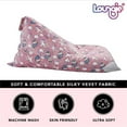 thumbnail image 4 of Posh Living 55x35" Unicorn Microfiber Bean Bag Cover in Light Pink, 4 of 8