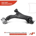 thumbnail image 3 of A-Premium Front Right Lower Control Arm, with Ball Joint & Bushing, Compatible with Chevrolet Captiva Sport 2012-2015, Suzuki XL-7 2007-2009, Vue 2008-2010, FWD, Replace # X07CJ7662, 3 of 9