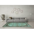 thumbnail image 3 of Ahgly Company Indoor Rectangle Abstract Light Blue Modern Area Rugs, 8' x 10', 3 of 4