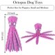 thumbnail image 4 of Juguetes de pulpo chillones para perros: juguete de peluche sin relleno con papel arrugado sonoro y chirriador en el interior para la dentición de cachorros, juguetes interactivos duraderos para, 4 of 5