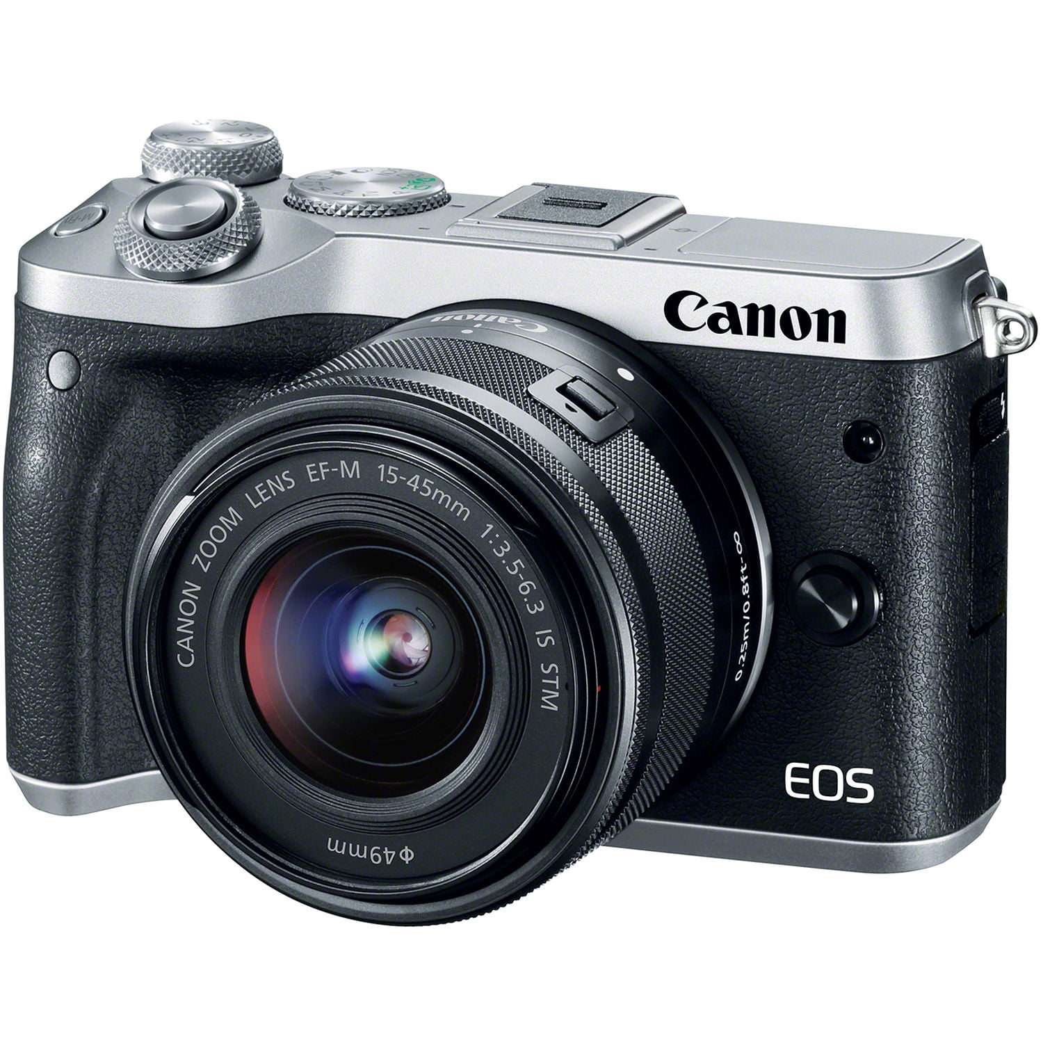 Canon EOS M6 Mirrorless Digital Camera with 15-45mm Lens (Silver) -  Walmart.com