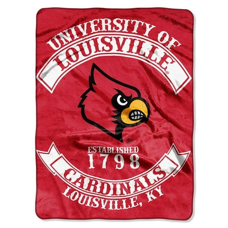 Louisville Cardinals NCAA Rebel Series Raschel 60x80 Throw/Blanket