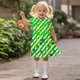 thumbnail image 5 of Niñas Vestido de Día de San Patricio 3-12 Años Niños Niños Verano Casual Cuello Redondo Manga Corta, 5 of 9