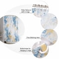 thumbnail image 3 of Abstract Graffiti Shower Curtain, 66" x 72", White Yellow Blue Oil Painting Style Waterproof Bathroom Curtain Washable Shower Curtain Set with 12 Hooks, 3 of 6