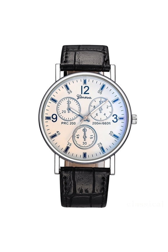 Gifts for Him Fathers Day Gifts Watch For Men Fashion Mens Business Black Watches Belt Quartz Men Wrist Watch Casual Watch