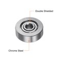 thumbnail image 4 of R2AZZ Deep Groove Ball Bearing, 1/8" x 1/2" x 11/64" Chrome Steel Z2 Double Steel Shielded Bearing, 10 Pack, 4 of 5