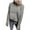 Gray, variant on IROINNID Womens Sweater Turtleneck Pullover Sweater Solid Color Leisure Short Length Long Sleeve Zipper Sweater