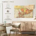 thumbnail image 4 of Elephant Stock Map Of Ontario Wall Art - Horizontal Canvas Wall Art - Living Room Wall Decor - Map Canvas - Beige And Gray Decor By Wild Apple Portfolio - 39" x 26", 4 of 4