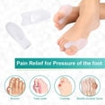 thumbnail image 4 of Corrector de valgo de pulgar, estirador de dedos de gel y separador de dedos para corrector de juanetes, espaciador de enderezador de pies para mujeres y hombres Xemadio 2035735, 4 of 9