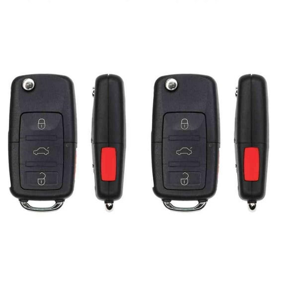 Replacement Flip Key Fob for Volkswagen Rabbit 2006-2009 FCC 1K0959753P NBG92596263 Part Number 1K0959753P NBG92596263 Pack of 2