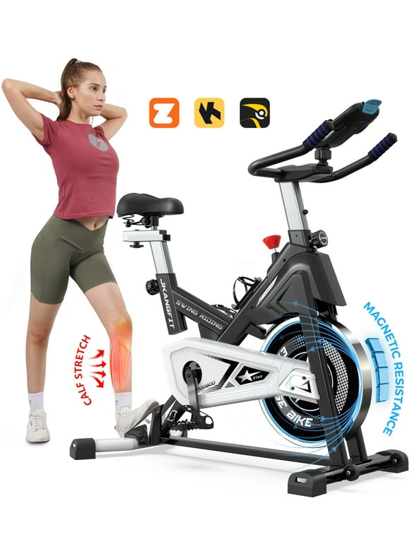 Pooboo Bluetooth Magnetic Exercise Bike Indoor Cycling Bike Stationary with Heavy-duty Flywheel for Home Cardio Workout 350Lbs