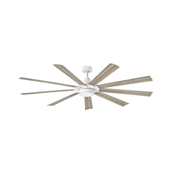 9 Blade Ceiling Fan with Light Kit in Modern and Industrial Style-17.5 inches Tall and 80 inches Wide-Chalk White Finish Bailey Street Home