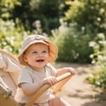 thumbnail image 5 of Minzimin Kids’ Solid Color Cotton Gauze Bucket Hat – Cute Summer Sun Hat for Toddlers, Simple Lightweight Fisherman Cap for Boys & Girls for 6-12 Months & 1-2 Years Old, 5 of 5
