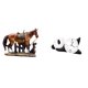 thumbnail image 1 of Figura Decorativa De Resina Con Forma De Caballo Y Panda, Ideal Para Decorar El Escritorio O Como Reloj De Pared Moderno Y Adorable. Perfecto Para La Decoración Del Hogar, La Oficina O La Sala, 1 of 8