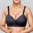thumbnail image 2 of Sngxgn Women's No Side Effects Underarm and Back-Smoothing Comfort Wireless Lightly Lined T-Shirt Bra(Dark Gray,40), 2 of 6