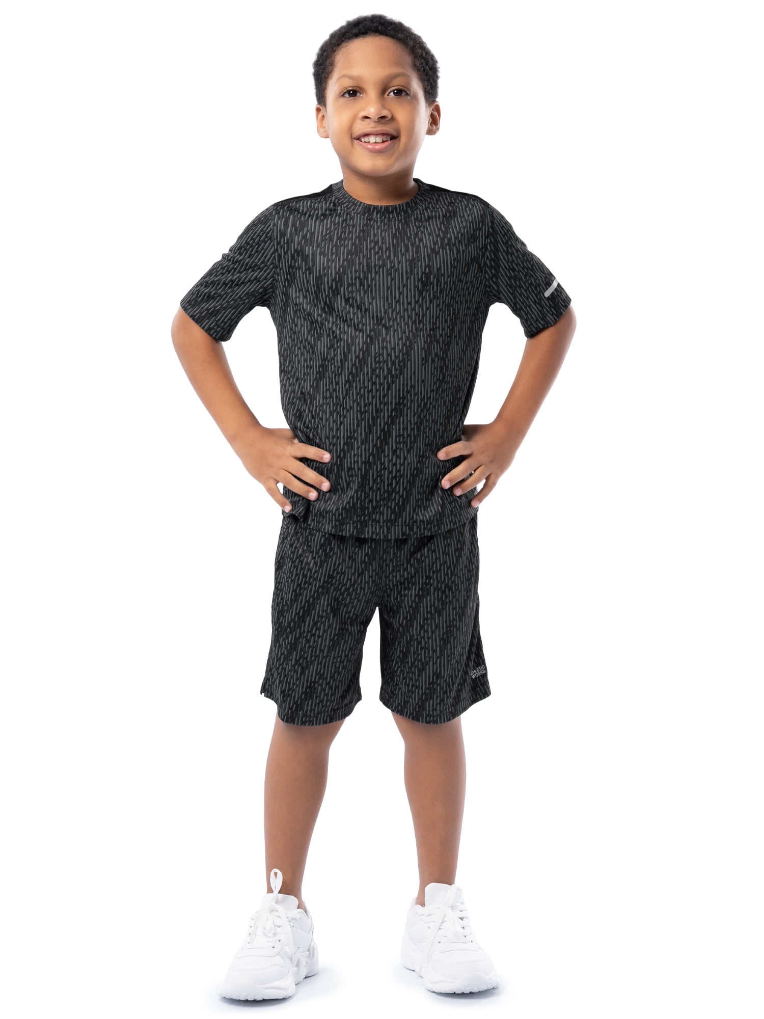 Athletic Works Boy's Performance Tees, 2-Pack, Sizes 4-18