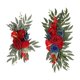 thumbnail image 1 of 2 piezas de guirnalda floral para fondo de boda, arco de flores, guirnalda de flores artificiales rústicas para Rojo, 1 of 9