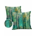thumbnail image 6 of Outdoor Pillow Covers Throws Abstract Forest Tree Oil Painting,Waterproof Pillow Cases Pack of 2 Green and Teal Artwork,Durable Cushion Cover Pillowcase for Patio Balcony Couch Garden, 6 of 7