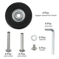 thumbnail image 3 of Uxcell Replacement Luggage Wheels 45x18mm Suitcase Wheel Repair Kits 4 PU Bearing Wheels for Trolley Bag, Inline Skate, 3 of 5
