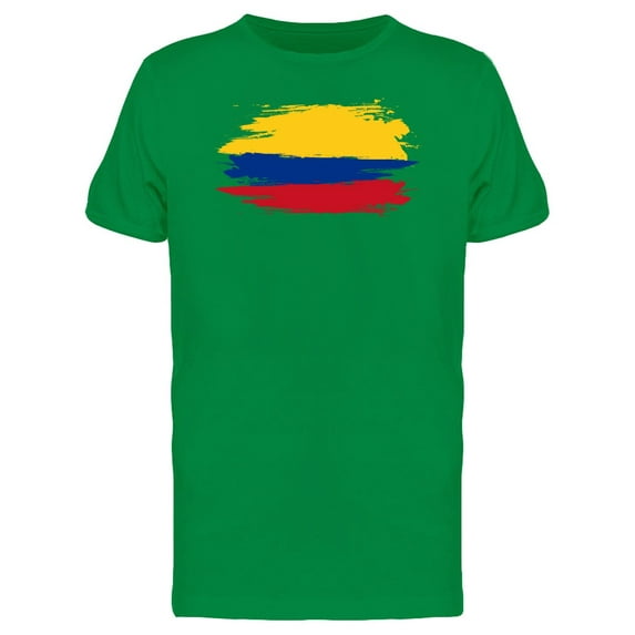 Brush Stroke Flag Of Colombia Tee Men's -Image by Shutterstock