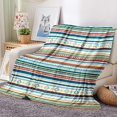 thumbnail image 2 of Bohemian Throw Blanket Colorful Striped Throw Blanket Boho Flannel Fleece Throw Blanket Sherpa Cozy Fuzzy Plush Throw Blanket Super Soft Throw Blanket for Sofa Bed Chair 50" X 60", 2 of 6