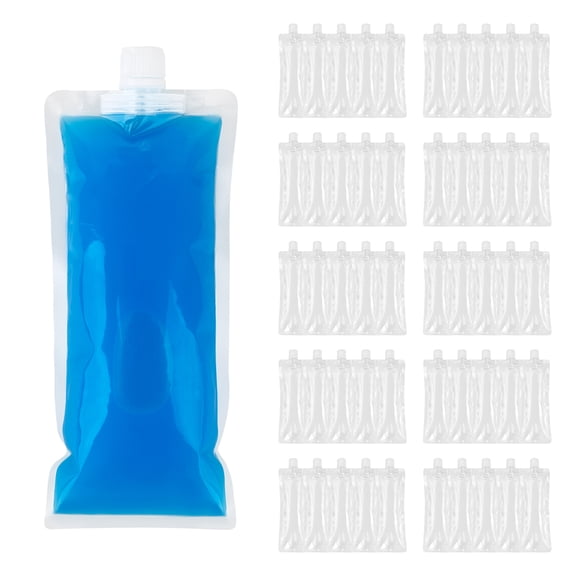 50 Pcs 6.75 OZ Spout Drink Bags, Juice Pouches, 4.9mil, 15mm Spout, BPA Free