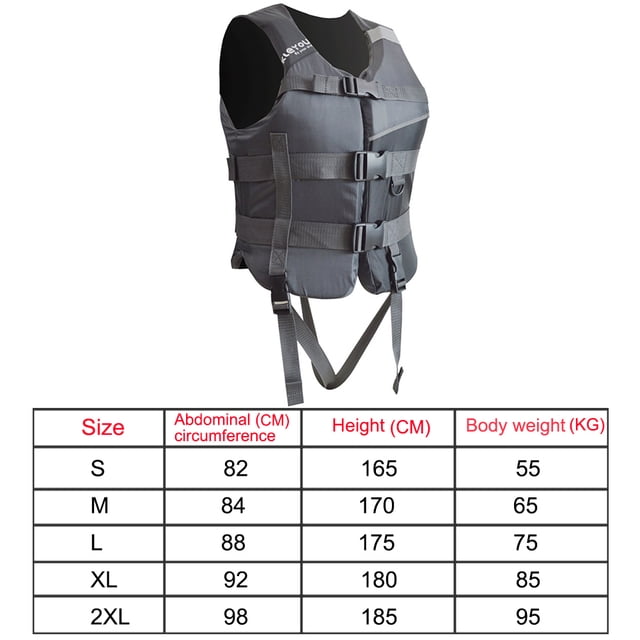 Chalecos Salvavidas Chaleco salvavidas Oxford, chaleco salvavidas portátil para navegación, accesorios para exteriores (L negro) Ndcxsfigh Para Estrenar