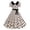 Black 05, variant on Karymi Summer Dresses for Women Vintage Polka Dot Swing Midi Dress, Contrast Collar Short Sleeve Button Front Self Bow Waist Retro Hepburn Party Sundress Easter Dresses for Women