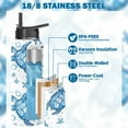 thumbnail image 2 of 40oz Sea Turtle Water Bottle - Double Wall Vacuum Insulated Stainless Steel Mug, Leakproof Flip Straw & Handle for Hot/Cold Drinks - Gift for Women, Teens, Girls & Animal Lovers, 2 of 6