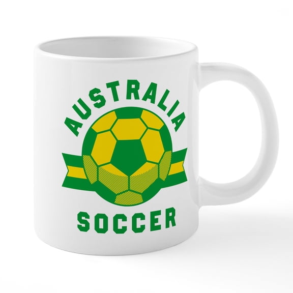CafePress - Australia Soccer Mugs - 20 Oz White Ceramic Mega Mug