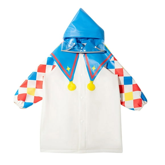 TechWave Kid's Boys Girls Raincoat With School Bag And Hood Students Children Cartoon Printing Long Raincoat Rain Cape Clear Rain Coats for Kids Raincoat Rain Boots Rubber Trench Coat Women Rain Coats