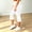 White plus size capri leggings a1, variant on Cagogo Women Plus Size Capri Leggings High Waisted Yoga Capri Pants Solid Casual Active Capri Pants Regular Fit Workout Beach Cropped Lounge Trousers, White 5XL