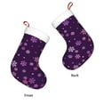 thumbnail image 3 of Salouo Purple Snow Flakes Print Christmas Stockings,Large Xmas Stocking Set of 1 Holiday and Farmhouse Stocking for Christmas Holiday Party Decoration(17.7*11 Inch), 3 of 7