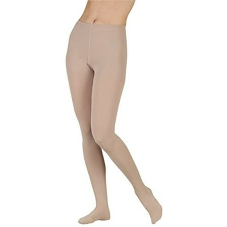 

juzo 2002atpe43 v soft 30-40 mmhg open toe pantyhose standard compression stockings in petite - pink44; v - extra large