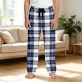thumbnail image 2 of JFTTX Big Girls Plaid Pants Wide Leg Pants for Girls Elastic Waist Drawstring Fall Baggy Trousers with Pockets, 2 of 4