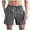 Gray, variant on Mens Swim Trunks Men's Casual Color Beach Shorts Multi-Pocket Outdoor Swim Trunks with Drawstring Elastic Waist Quick-Dry 4 Inch Length Summer Pants for Vacation Travel Army Green L