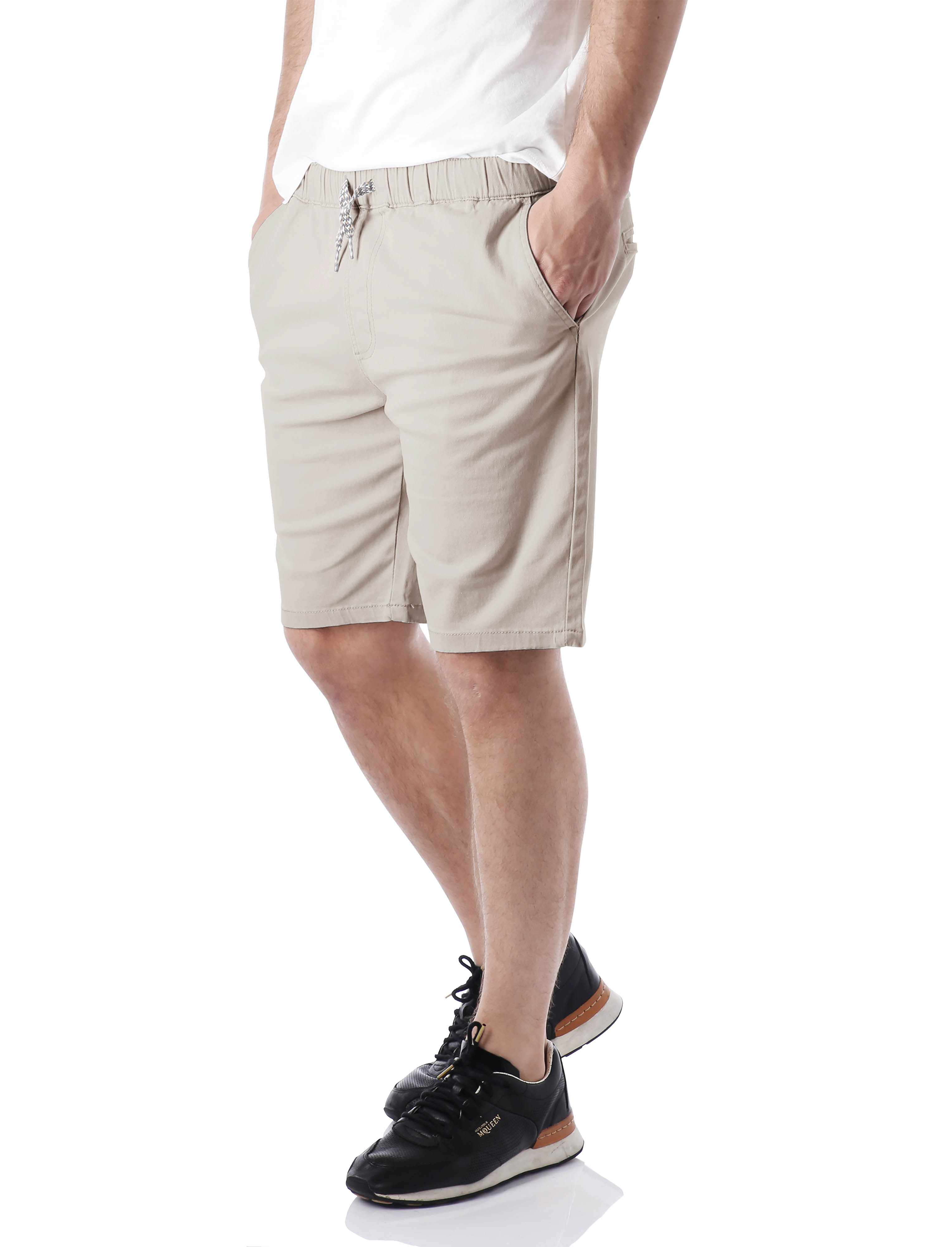 Ma Croix Men's Flat Front Summer Casual Twill Classic Slim Fit Cotton Shorts - image 2 of 6