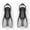Gray, variant on GKV Men & Women's Compact Travel Swim Fins – Lightweight Short Blade Snorkeling Fins with Adjustable Buckles, Adult Diving Flippers