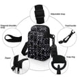 thumbnail image 5 of HELLHERO Small Crossbody Purse Leakproof Polyester Adults 4.33"x1.97"x7.09" for Travel Daily Use, Dense White Cat Silhouettes, 5 of 7