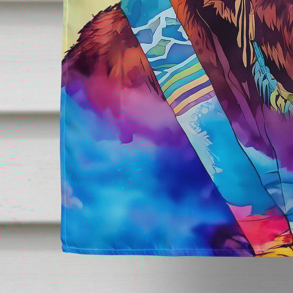 thumbnail image 4 of Hippie Animal Grizzly Bear House Flag 28 in x 40 in, 4 of 5