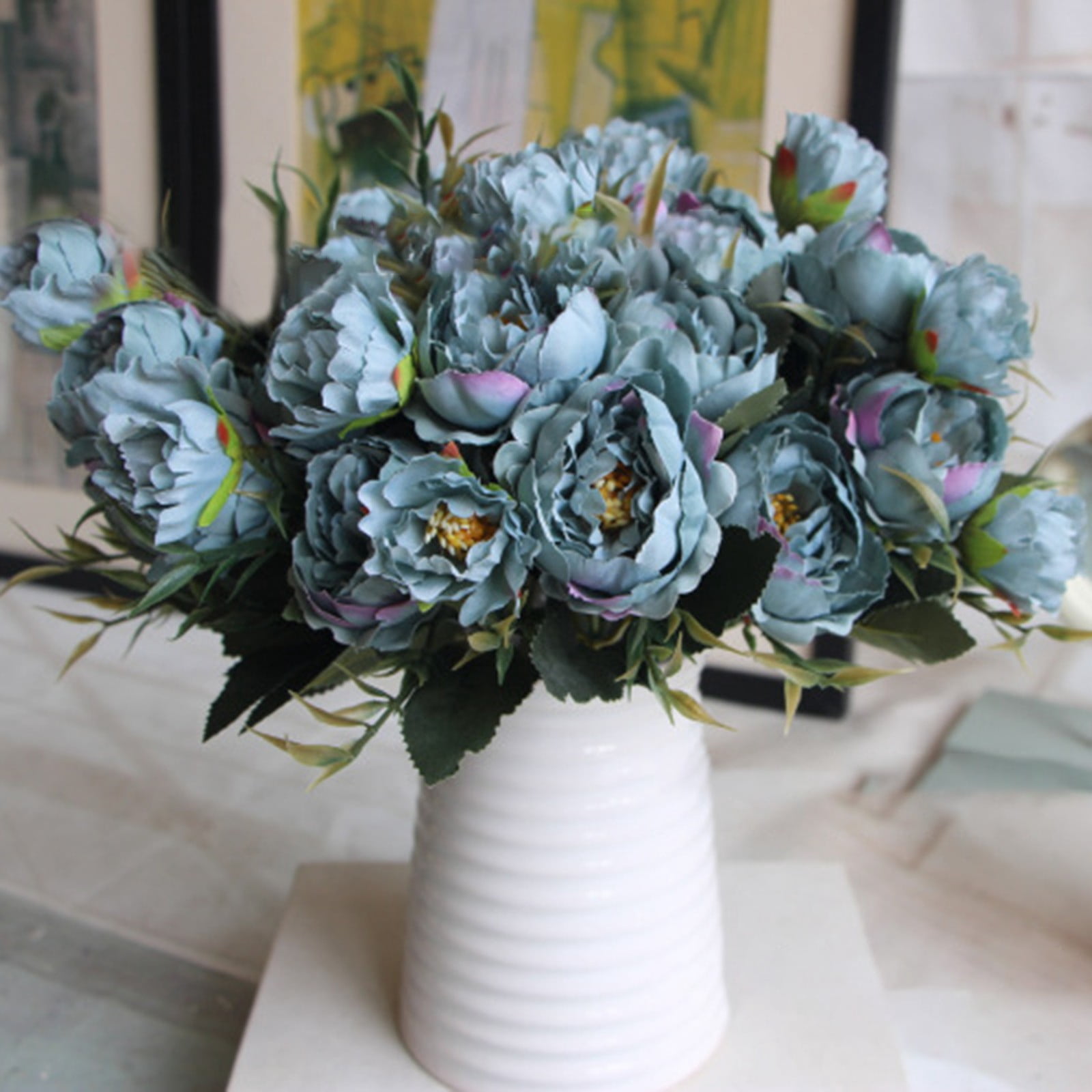 Artificial Flower*1 Artificial Silk Flower Peony Flowers Bouquet Bride Wedding Home Decor