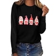 thumbnail image 1 of Chemises de la Saint-Valentin pour Femmes Cœur d'Amour Mignon Graphique Chandails en Molleton de la Saint-Valentin Manches Longues Col Rond Hauts de Vacances Mode Féminine Imprimé Gnome de la Saint-Valentin Col Rond Manches Longues T-Shirt, 1 of 3